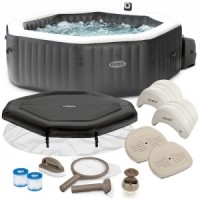 Надувной джаку Интекс Джет энд Бабл Делюкс(Intex 28458 201х71см Jet and Bubble) Deluxe